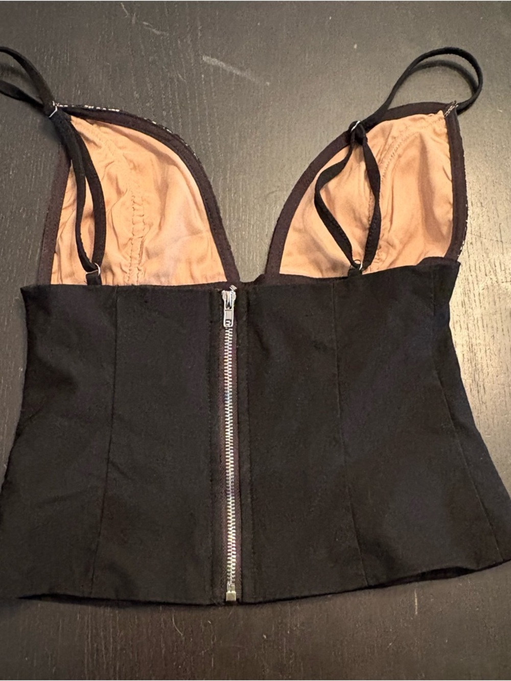 White Fox Boutique Black Lace Trim Cami Top - Picture 3 of 4